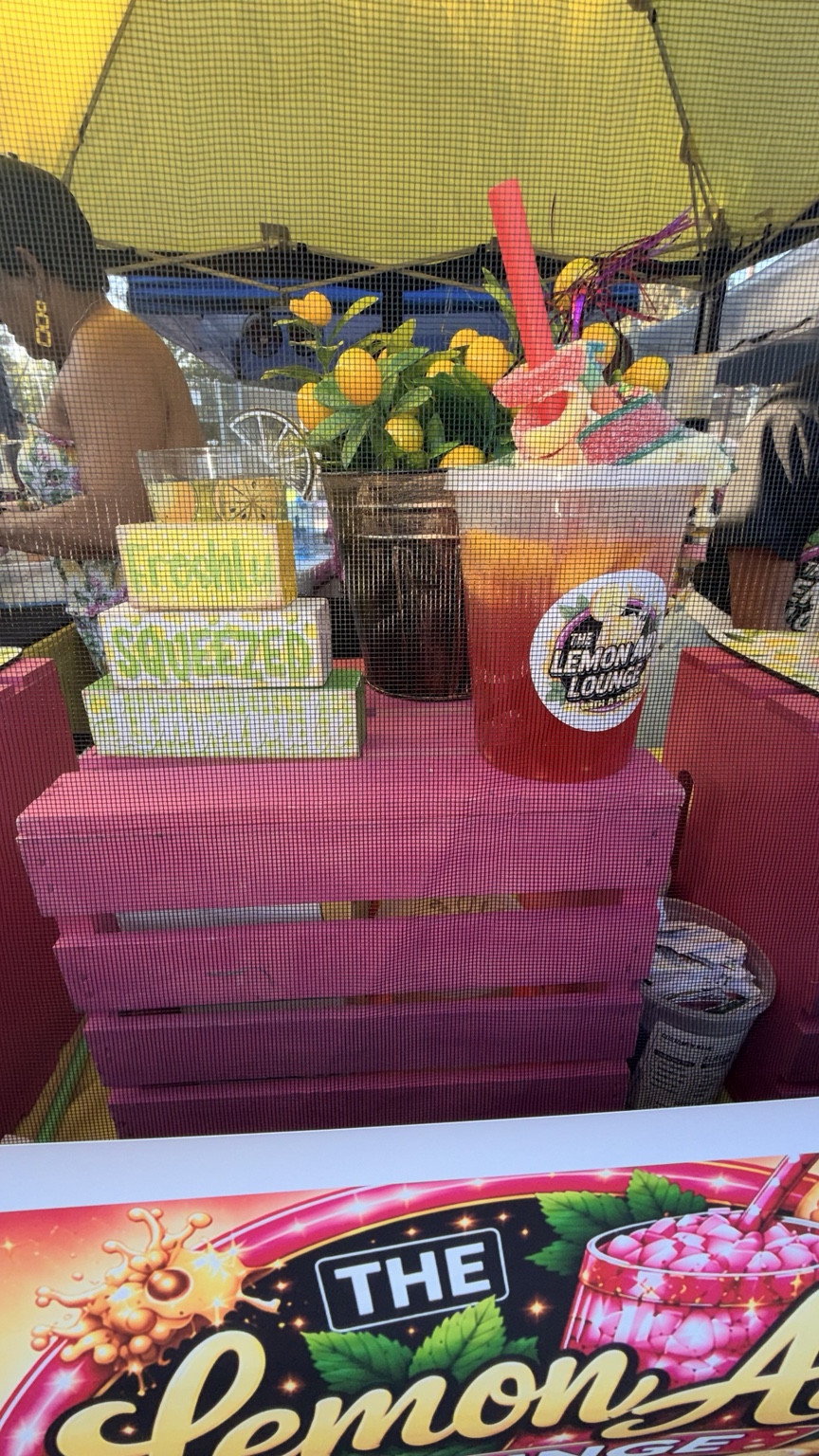 A featured Lemon Aid Lounge lemonade ready for service